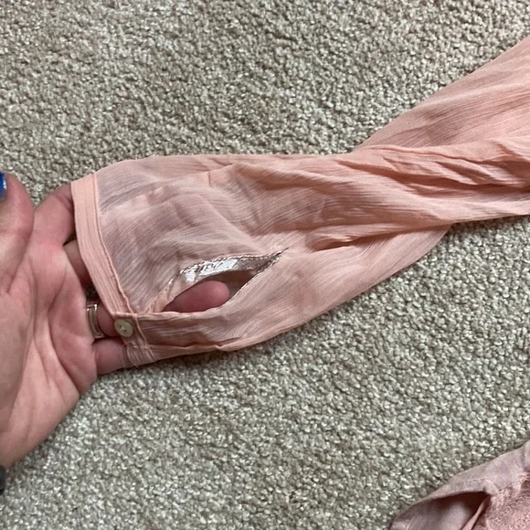Anthropologie TINY brand pale pink blouse - Picture 4 of 6
